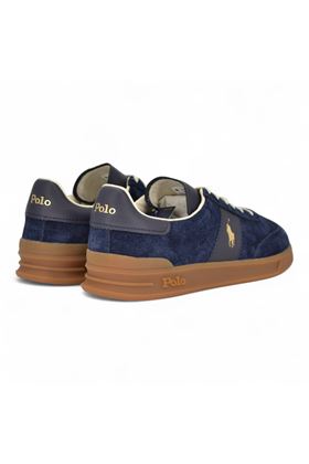 Sneaker uomo in camoscio colore blu. POLO RALPH LAURENT | 80997370-7002